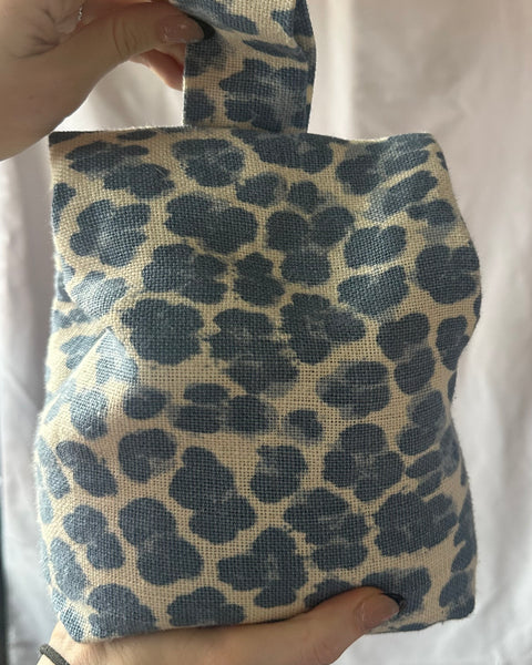 Blue Leopard Door Stop
