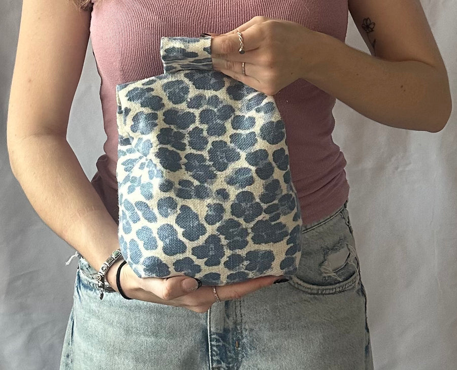 Blue Leopard Door Stop