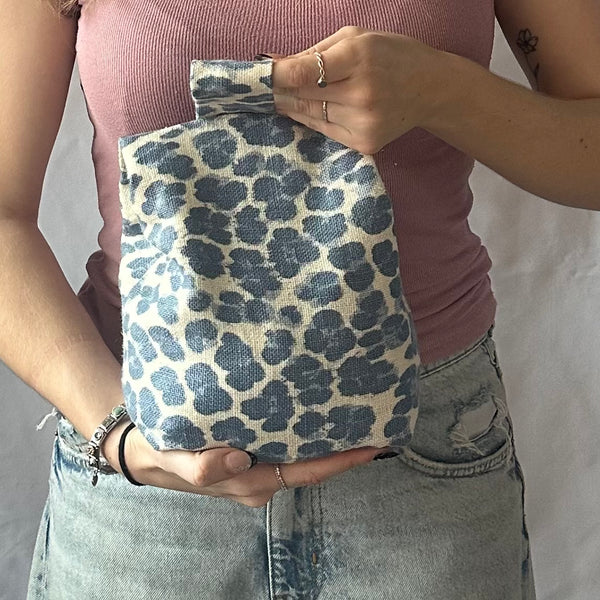 Blue Leopard Door Stop