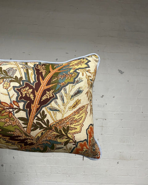Bolster Cushion 90x35cm in Schumacher - Sandoway vine chintz