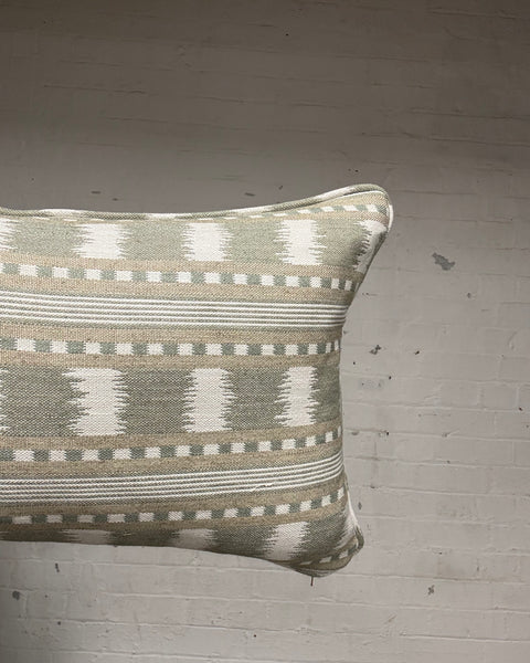 Bolster Cushion 90x35cm in James Hare - Paxton Green & Natural