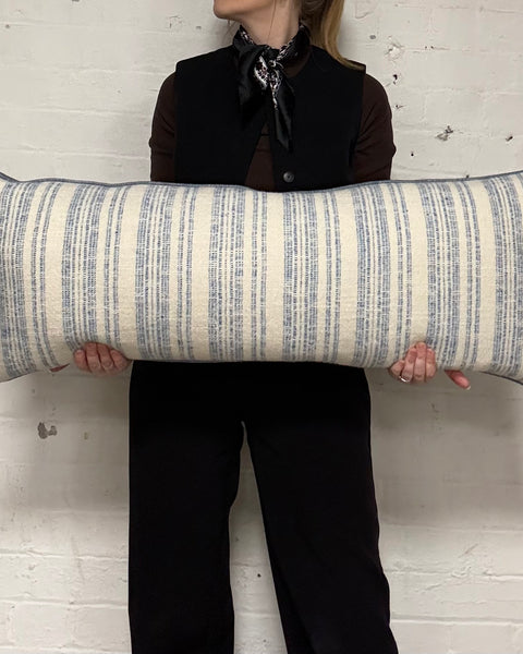 Bolster Cushion 90x35cm in Christopher Farr - Japura in denim