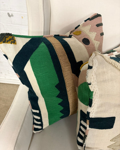 Pair of Square Cushion 45cm in  Pierre Frey  Paradiso Eglantine (PRICE IS FOR BOTH)