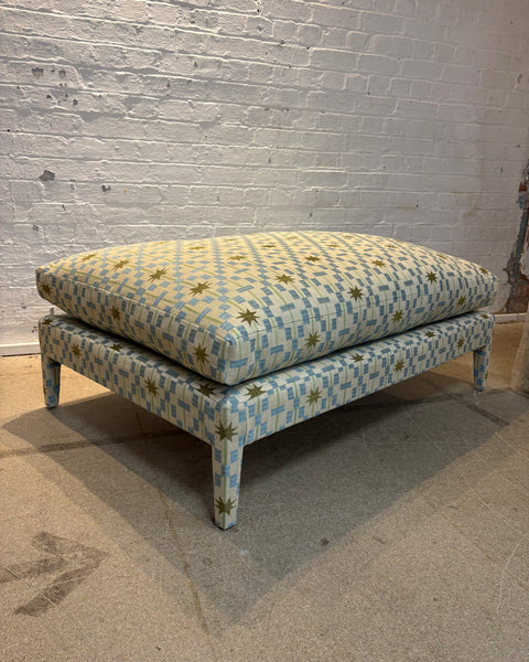 Bespoke Evie Feather Topped Cushion Ottoman Footstool