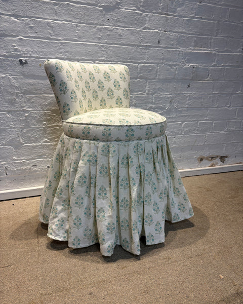 Dolly Skirted Dressing Table Stool With Back