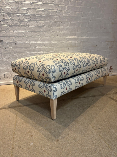 Bespoke Evie Feather Topped Cushion Ottoman Footstool