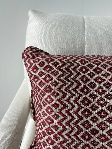 Mini bolster 60 x 30cm in Sanderson Cheslyn Red