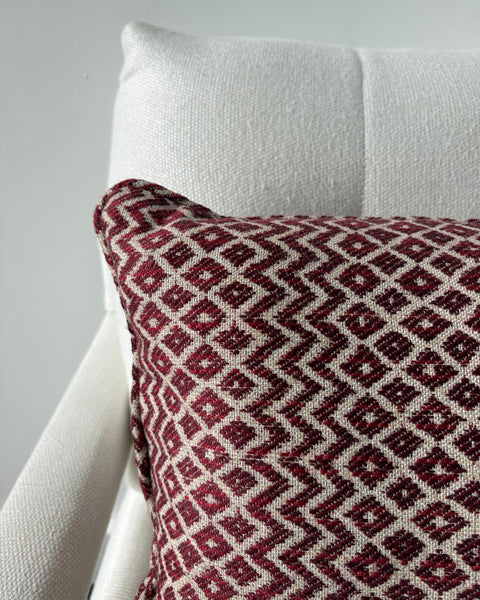 Mini bolster 60 x 30cm in Sanderson Cheslyn Red