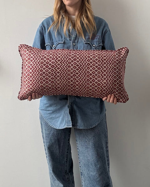 Mini bolster 60 x 30cm in Sanderson Cheslyn Red