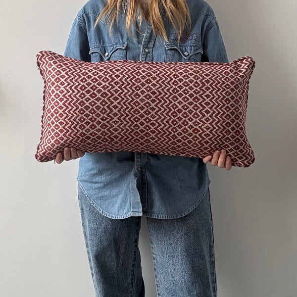 Mini bolster 60 x 30cm in Sanderson Cheslyn Red