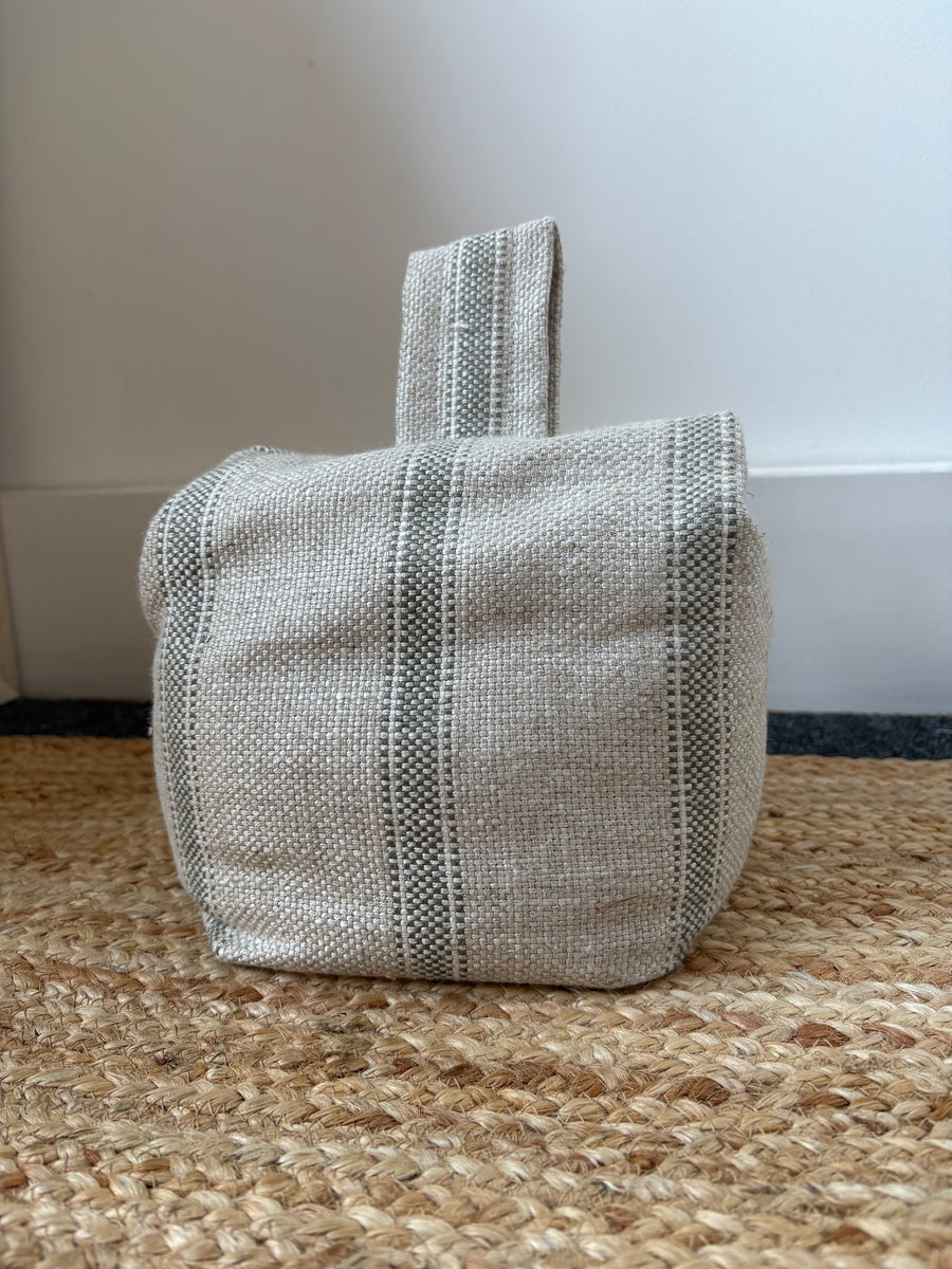 Door Stop - Ian Mankin, Forfar stripe in Sage