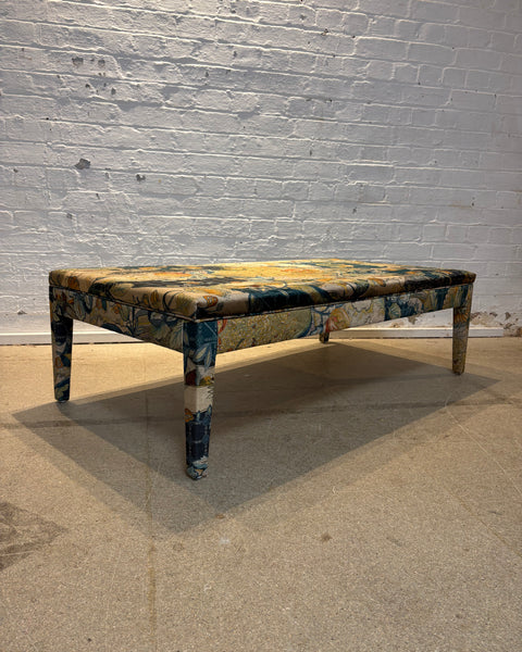 Honey ottoman in Osborne and Little Hartfield velvet