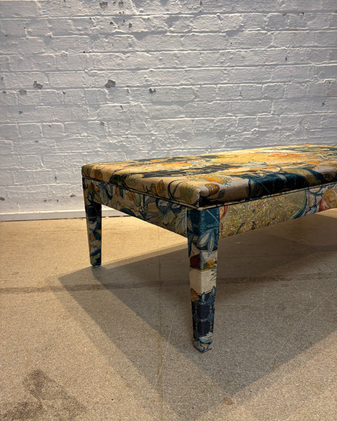 Honey ottoman in Osborne and Little Hartfield velvet