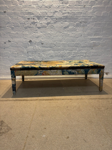 Honey ottoman in Osborne and Little Hartfield velvet