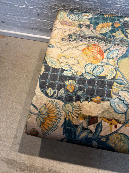 Honey ottoman in Osborne and Little Hartfield velvet