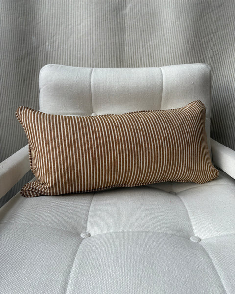 Mini bolster 60 x 30cm in Fermoie, Poulton stripe in brown