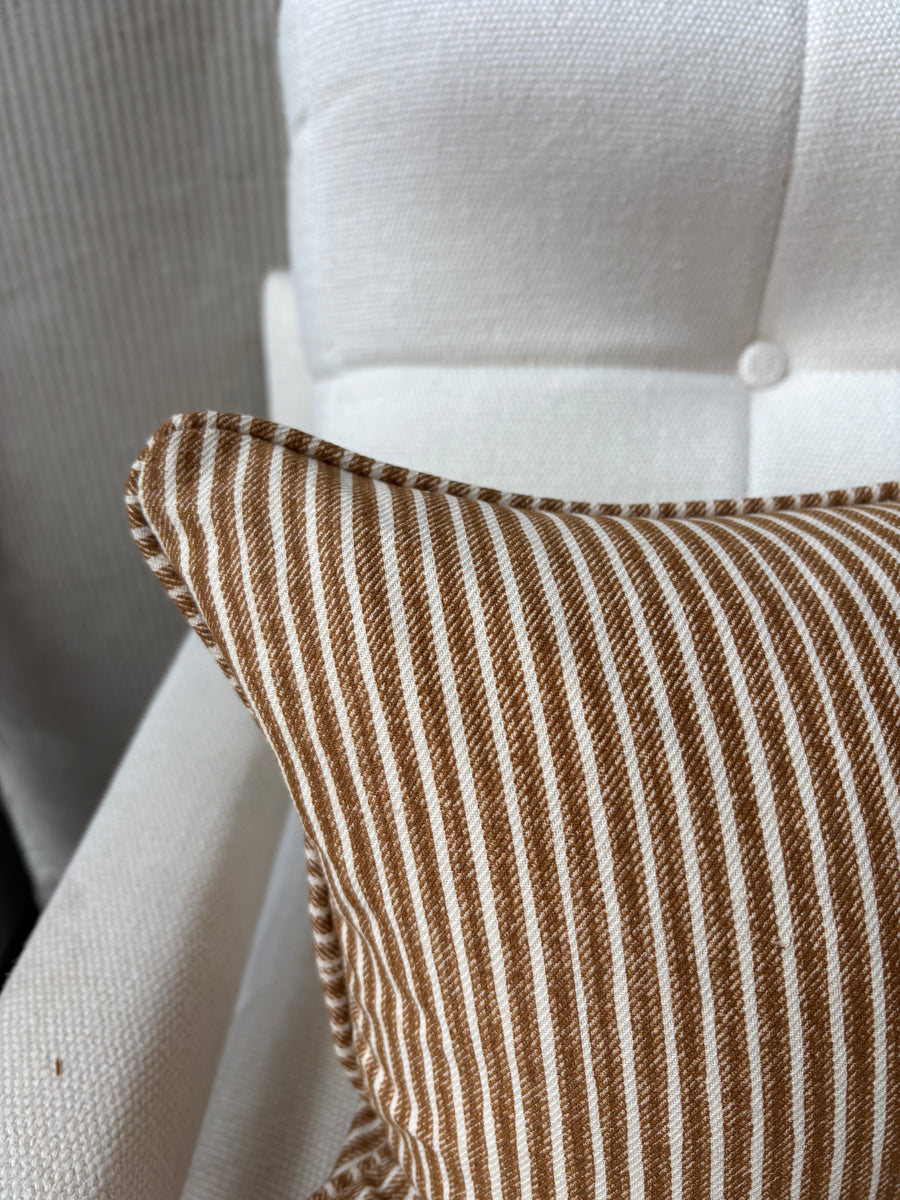 Mini bolster 60 x 30cm in Fermoie, Poulton stripe in brown