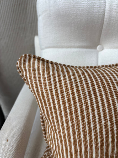 Mini bolster 60 x 30cm in Fermoie, Poulton stripe in brown