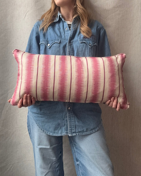 Mini bolster 60 x 30cm in Studio Humbug, squiggle rhubarb