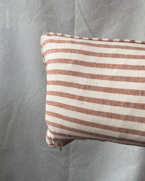 Bolster Cushion 90x35cm in Guy Goodfellow, Olive sacking in cognac