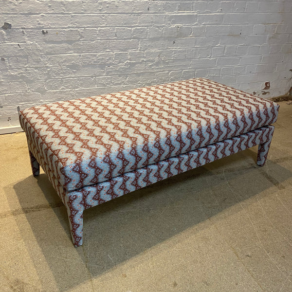 Honey Lux ottoman in Fleurons d’Helene La Folie