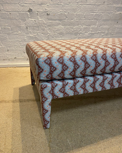 Honey Lux ottoman in Fleurons d’Helene La Folie