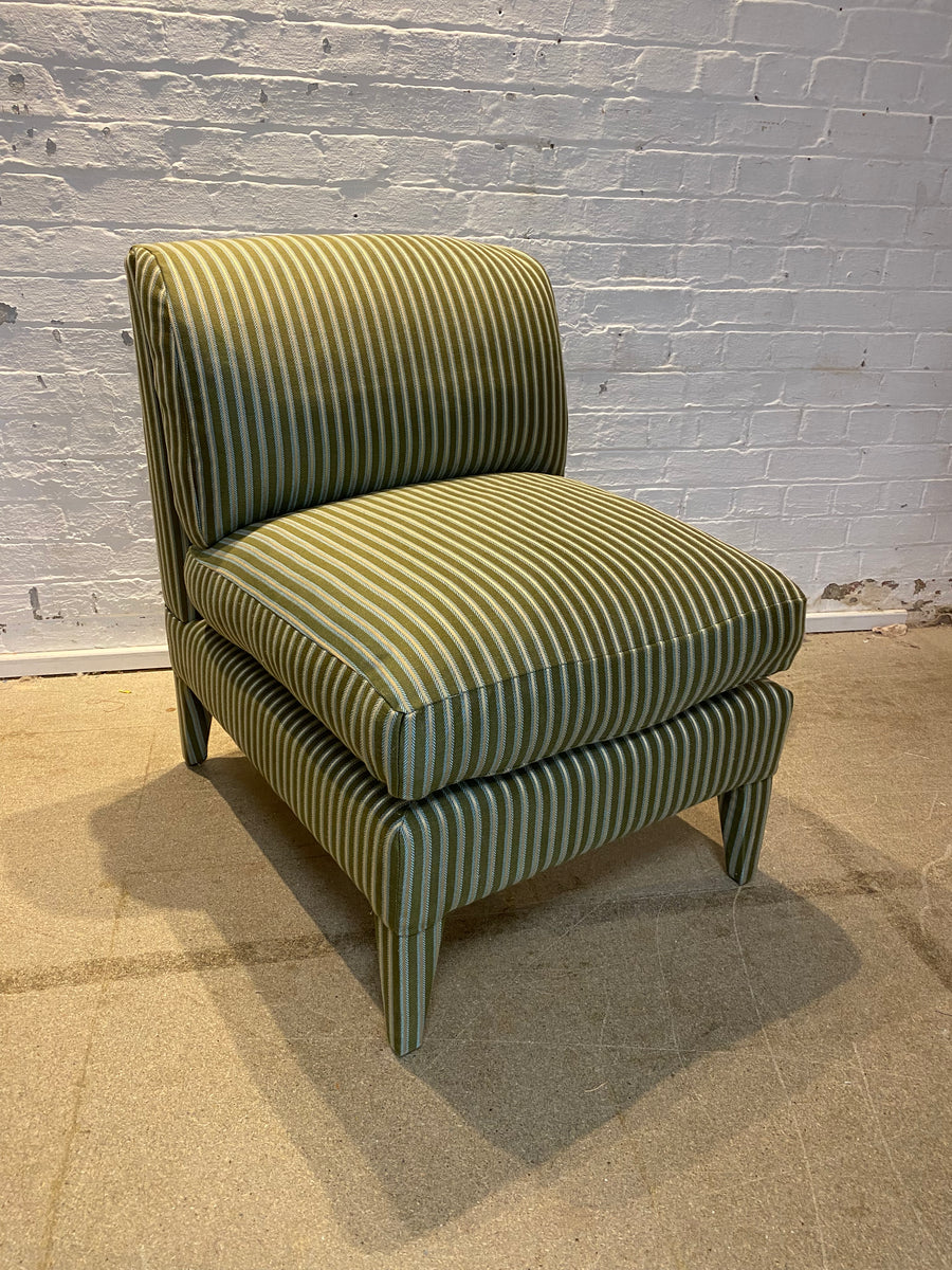 Nikki Slipper Chair in Liberty Twill Stripe