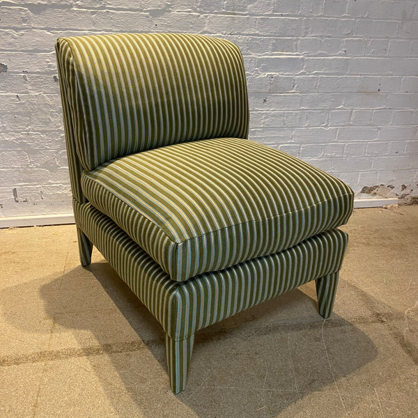 Nikki Slipper Chair in Liberty Twill Stripe