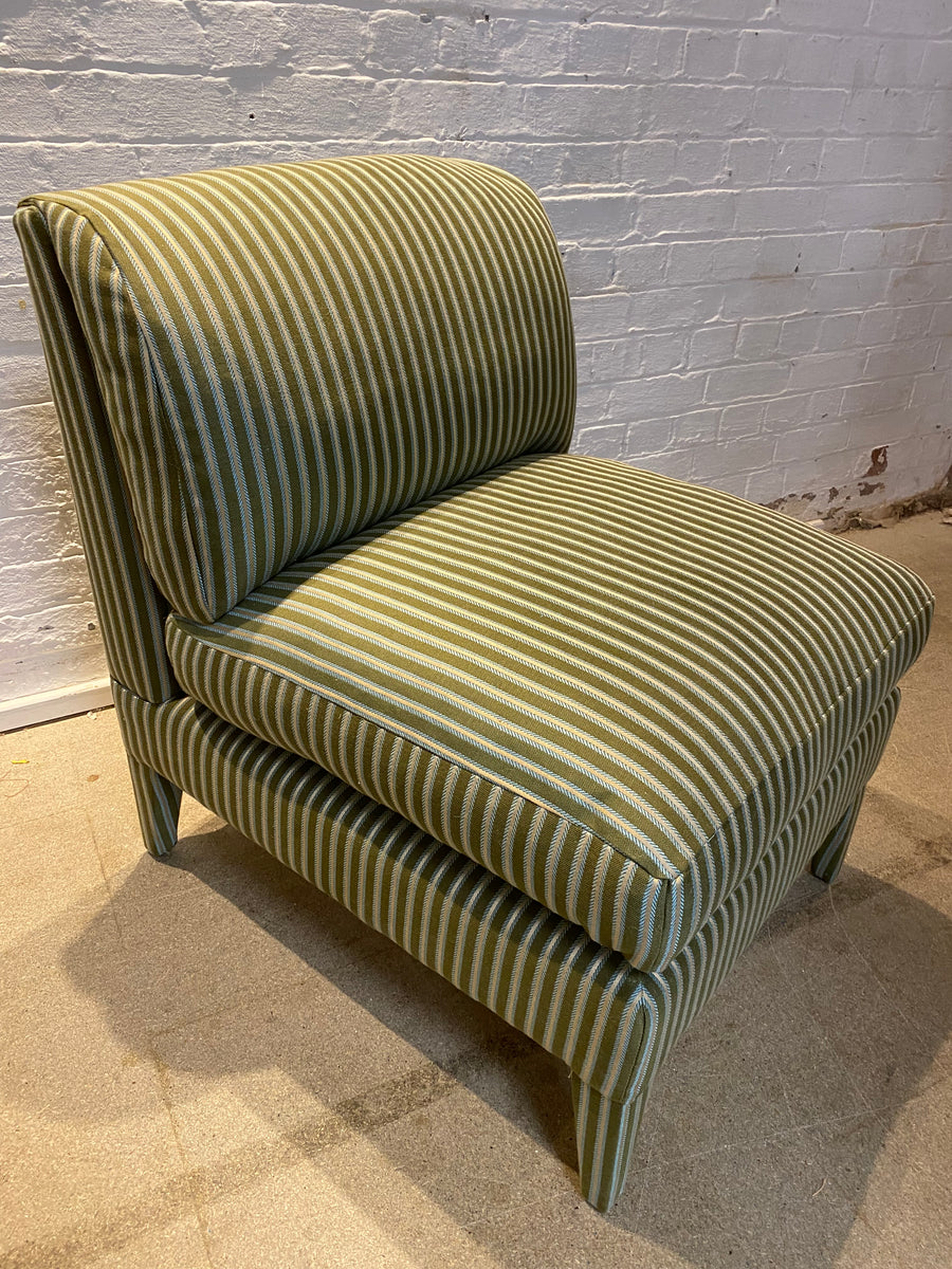 Nikki Slipper Chair in Liberty Twill Stripe