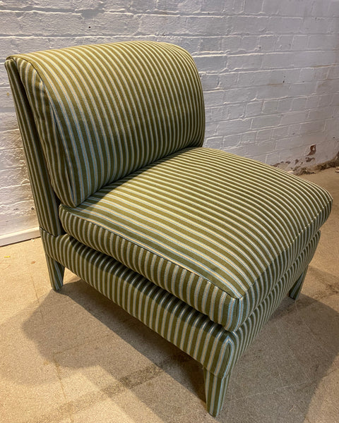 Nikki Slipper Chair in Liberty Twill Stripe