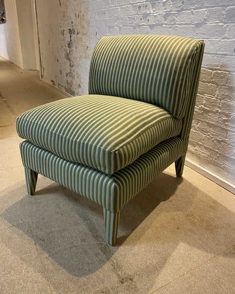 Nikki Slipper Chair in Liberty Twill Stripe