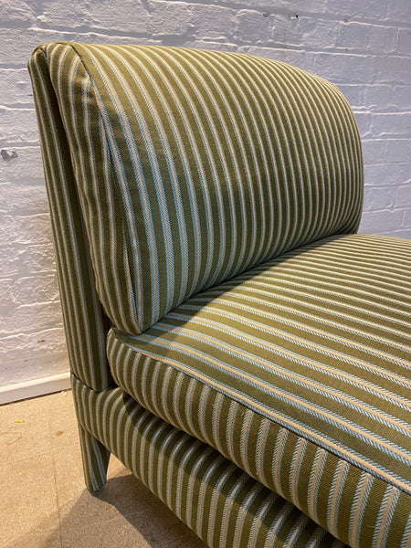 Nikki Slipper Chair in Liberty Twill Stripe