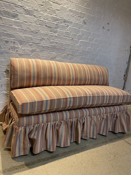 Katherine Slipper Back Skirted Banquette