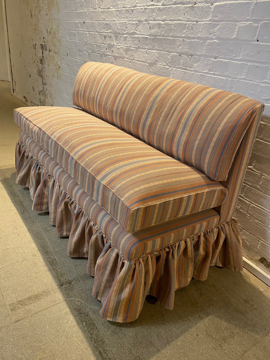 Katherine Slipper Back Skirted Banquette