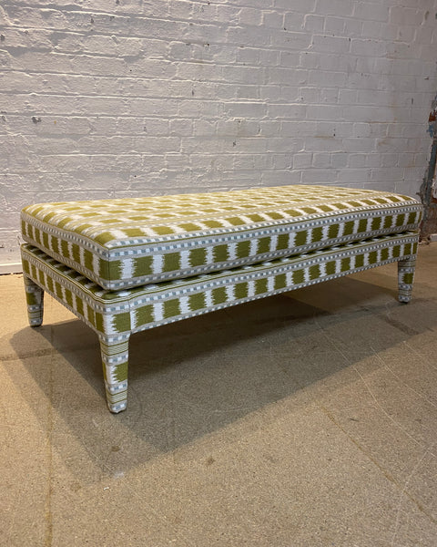 Honey Lux ottoman in James Hare, Paxton