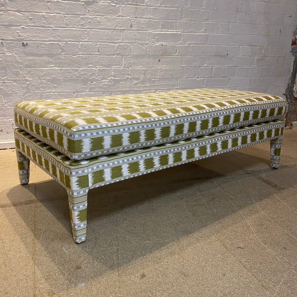 Honey Lux ottoman in James Hare, Paxton