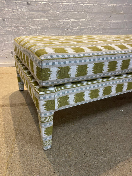 Honey Lux ottoman in James Hare, Paxton