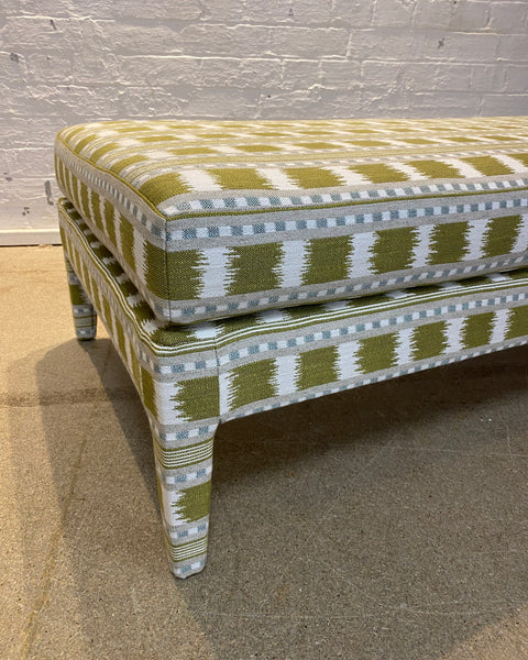 Honey Lux ottoman in James Hare, Paxton