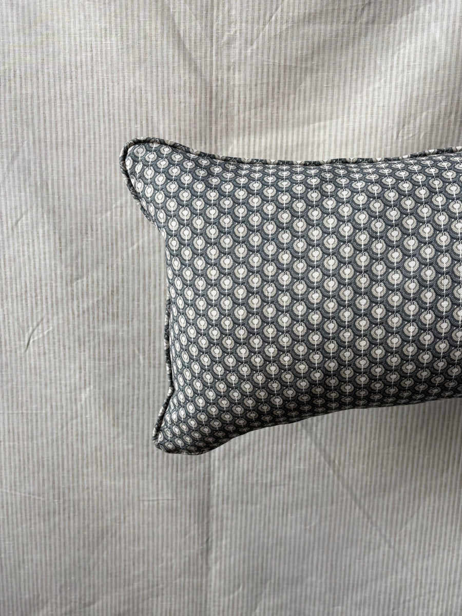 Bolster Cushion 90x35cm in Liberty, scallop spot in blue