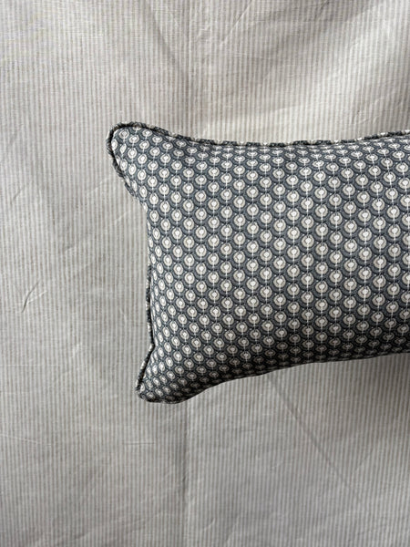 Bolster Cushion 90x35cm in Liberty, scallop spot in blue
