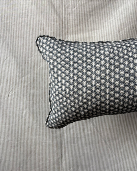 Bolster Cushion 90x35cm in Liberty, scallop spot in blue
