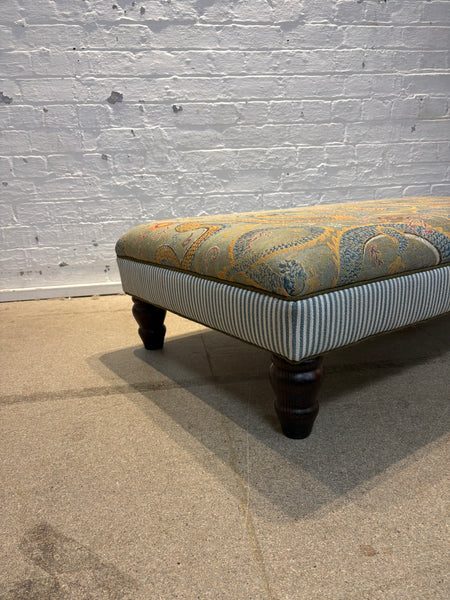 Bryher ottoman in Schumacher Serpentine dragon multi