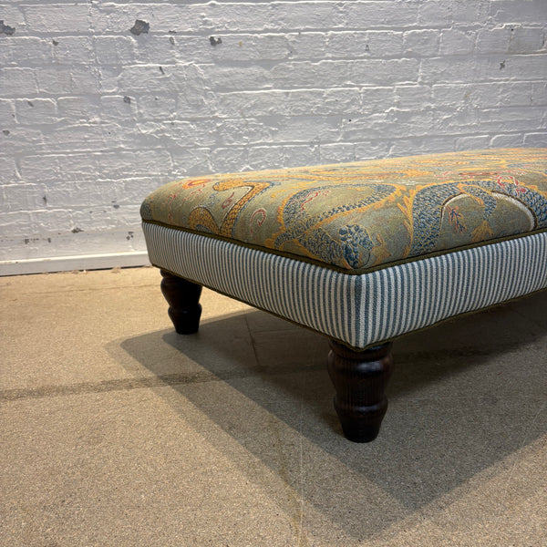 Bryher ottoman in Schumacher Serpentine dragon multi