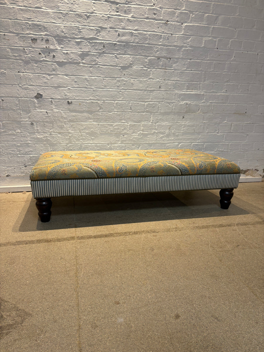 Bryher ottoman in Schumacher Serpentine dragon multi
