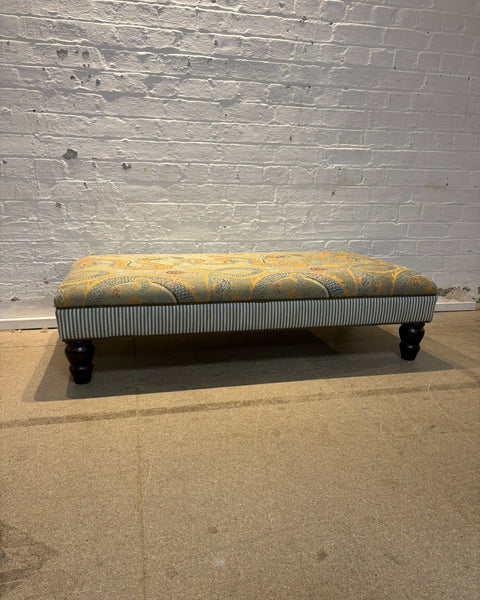 Bryher ottoman in Schumacher Serpentine dragon multi