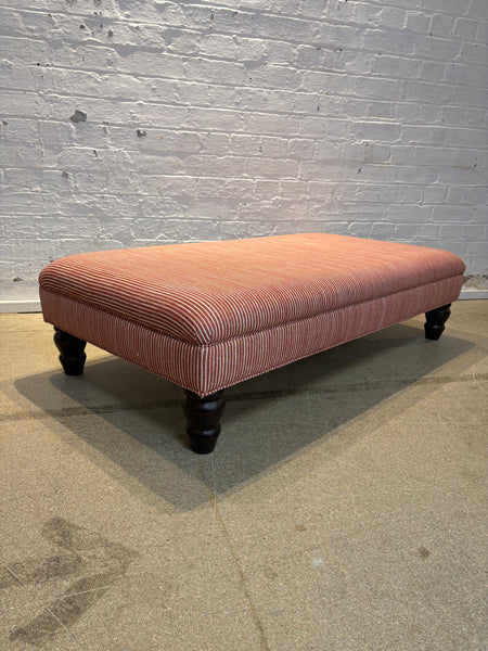 Bryher ottoman in Fermoie Poulton stripe Red