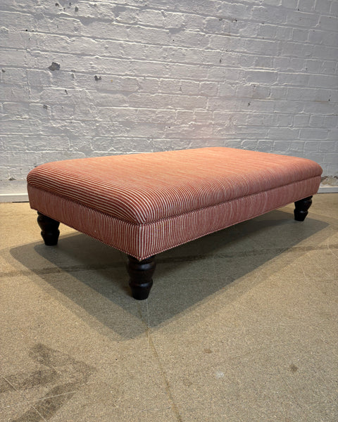 Bryher ottoman in Fermoie Poulton stripe Red