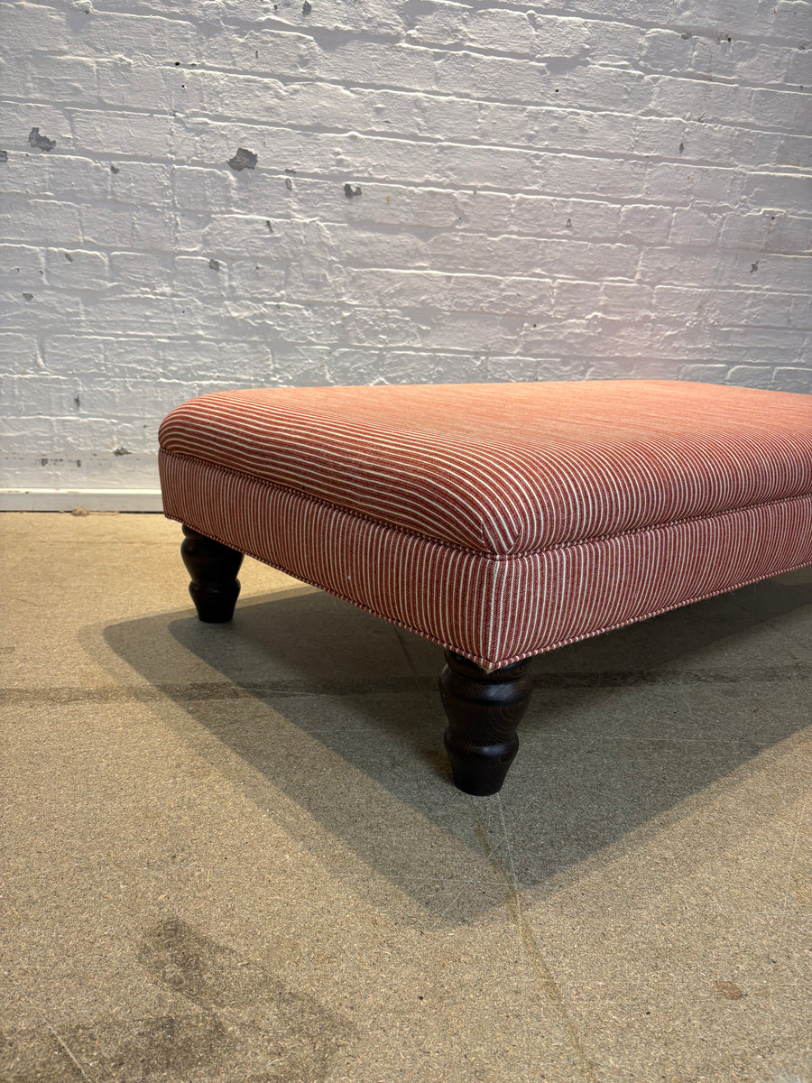 Bryher ottoman in Fermoie Poulton stripe Red