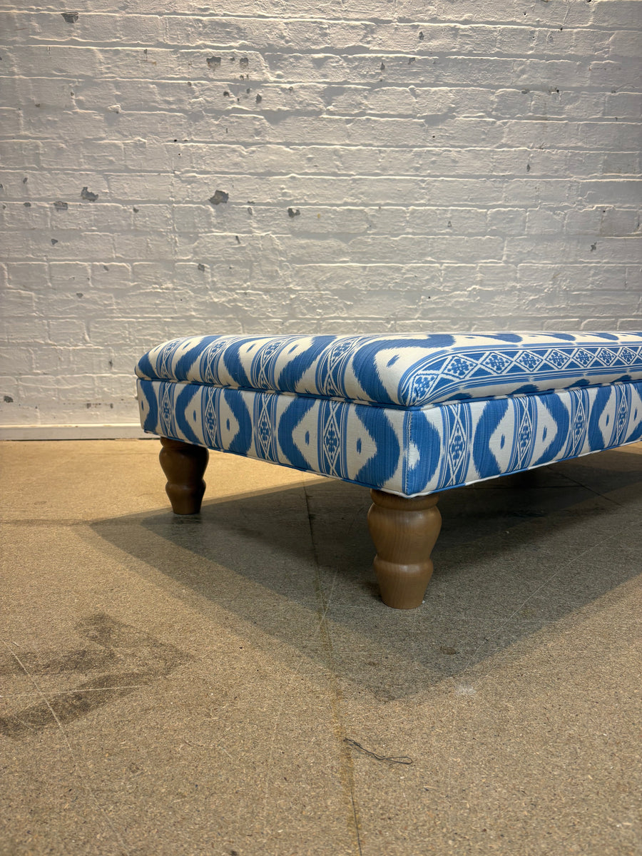 Bryher ottoman in Mrs Alice ikat