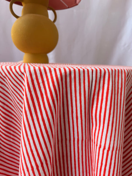 Claire Easy Table & Tablecloth Combo | Red Stripe